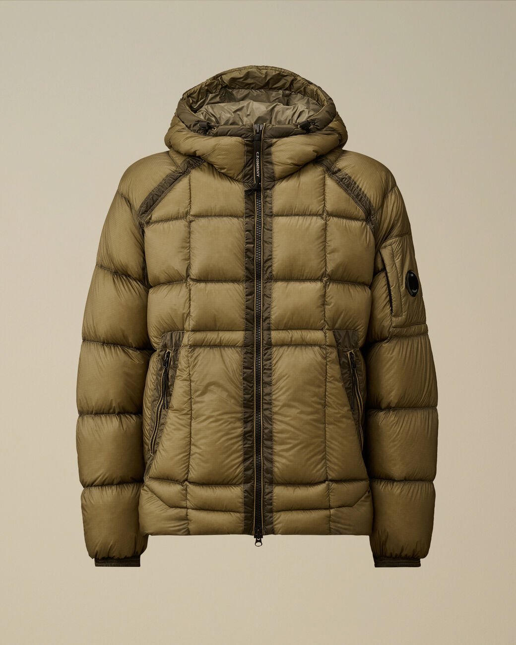 C.P Hooded Down Puffer - FUNGI GREY