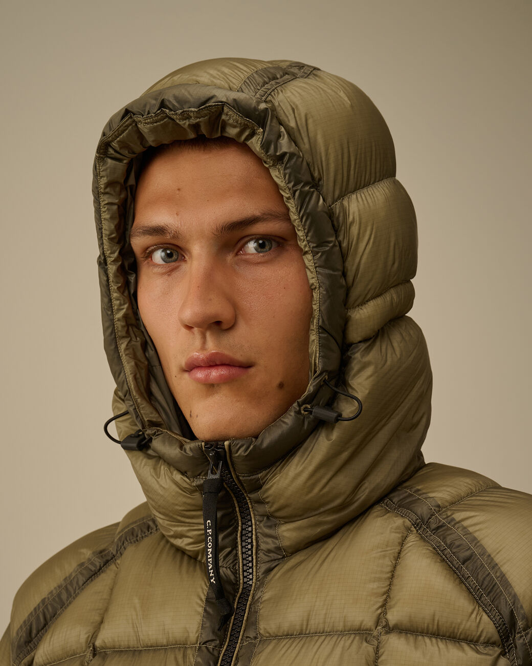 C.P Hooded Down Puffer - FUNGI GREY