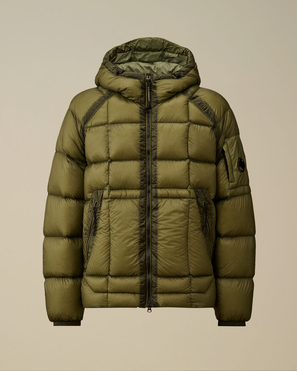 C.P Hooded Down Puffer - GREEN BANANA