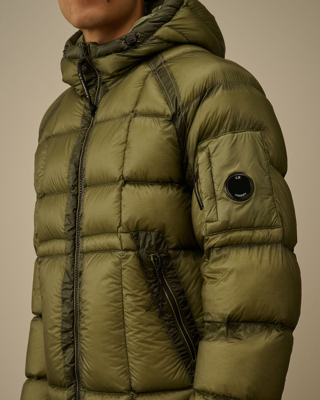 C.P Hooded Down Puffer - GREEN BANANA