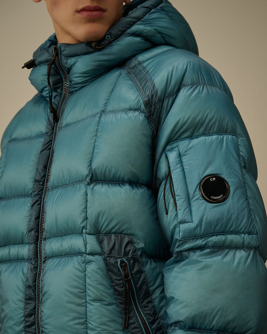 C.P Hooded Down Puffer - LIGHT BLUE