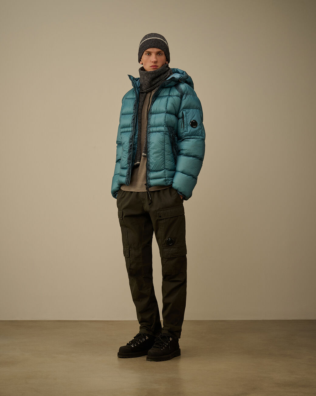 C.P Hooded Down Puffer - LIGHT BLUE