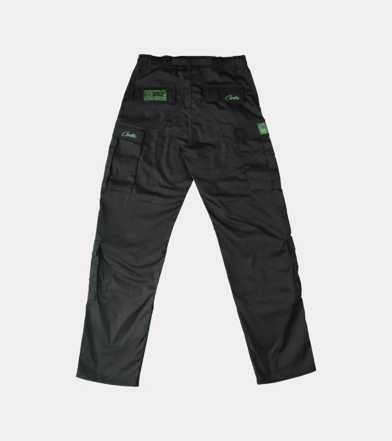 Corteiz Mula Guerillaz Cargos – Black/Green