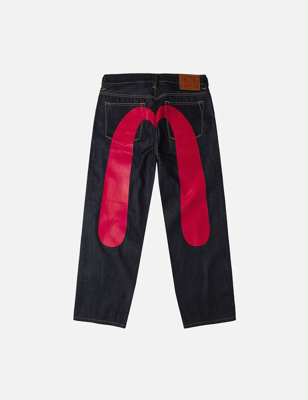Daicock Red Print Baggy-Fit Jeans #2000