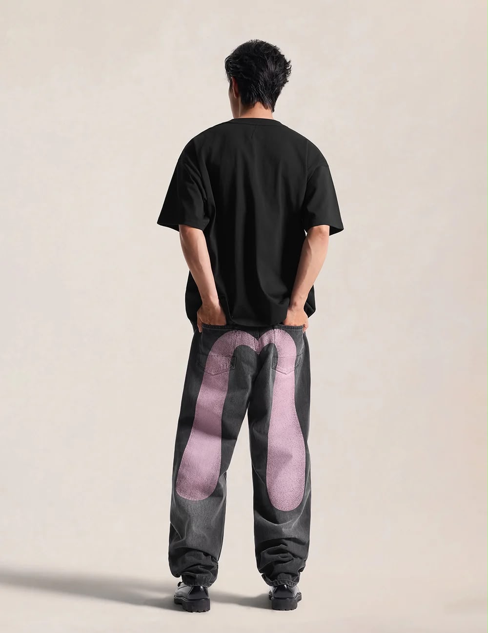 Daicock Print Baggy-Fit Jeans #2000
