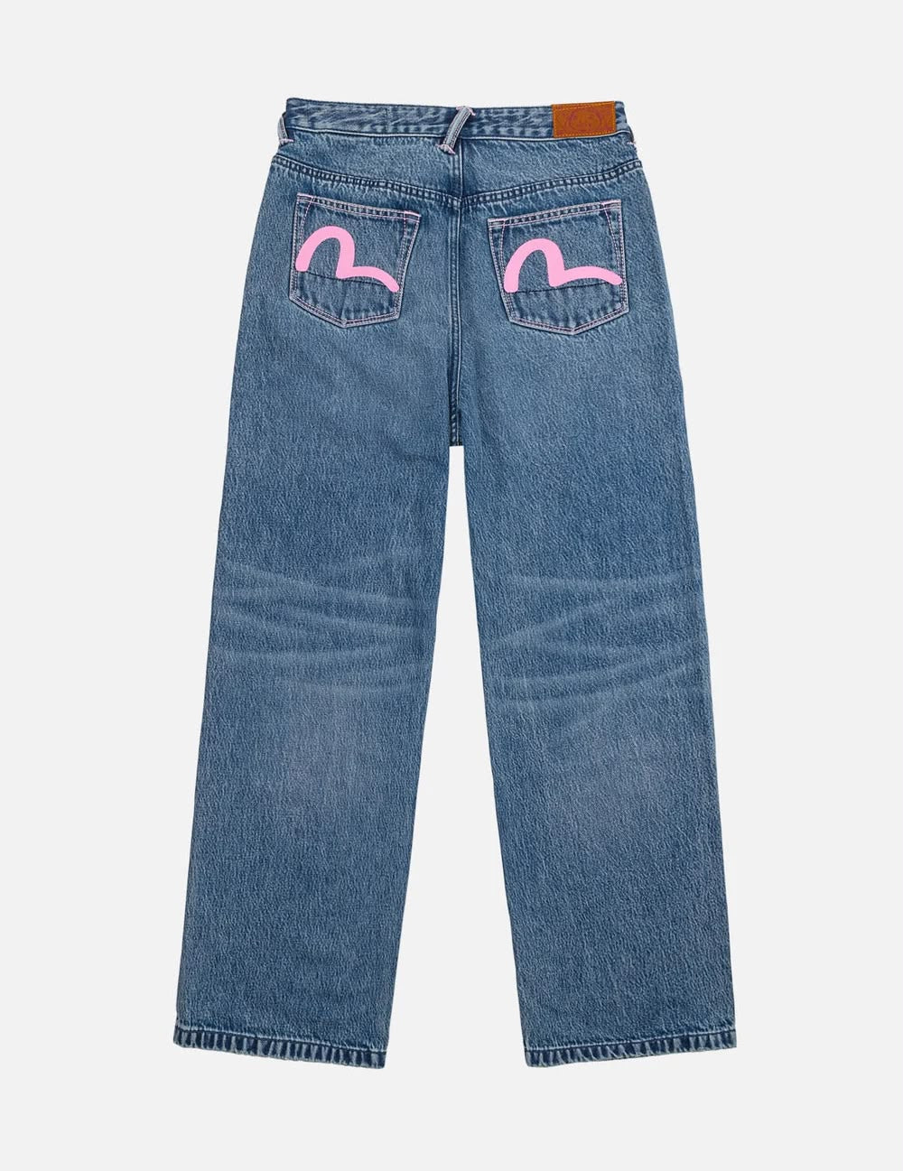 Seagull Print Pockets Regular Fit Jeans #2020
