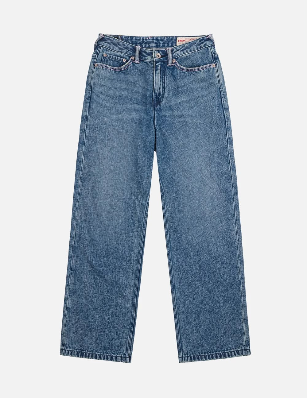 Seagull Print Pockets Regular Fit Jeans #2020