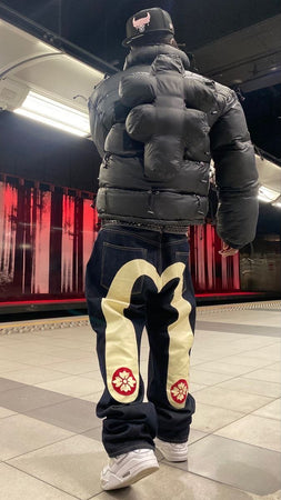 Daicock Print Baggy-Fit Jeans #2000